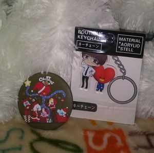 BT21 BTS Bangtan Keychain/Pin Set V and Tata